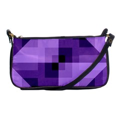 Purple Geometric Cotton Fabric Shoulder Clutch Bags