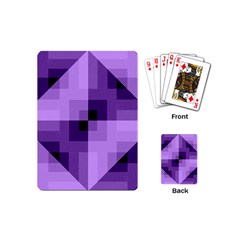 Purple Geometric Cotton Fabric Playing Cards (mini)  by Nexatart