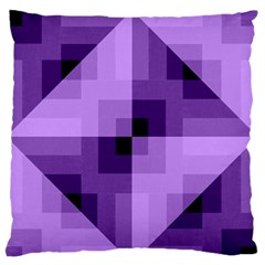 Purple Geometric Cotton Fabric Standard Flano Cushion Case (one Side) by Nexatart