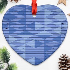 Texture Wood Slats Geometric Aztec Ornament (heart) by Nexatart