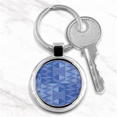 Texture Wood Slats Geometric Aztec Key Chains (round)  by Nexatart