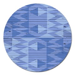 Texture Wood Slats Geometric Aztec Magnet 5  (round) by Nexatart