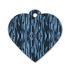 Texture Surface Background Metallic Dog Tag Heart (one Side)