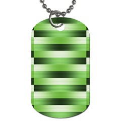 Pinstripes Green Shapes Shades Dog Tag (two Sides) by Nexatart