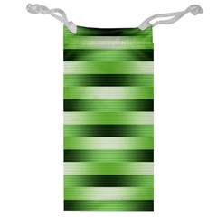 Pinstripes Green Shapes Shades Jewelry Bag by Nexatart