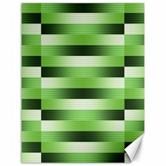 Pinstripes Green Shapes Shades Canvas 12  X 16   by Nexatart