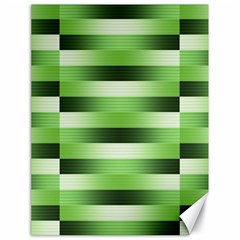 Pinstripes Green Shapes Shades Canvas 18  X 24   by Nexatart