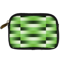 Pinstripes Green Shapes Shades Digital Camera Cases by Nexatart