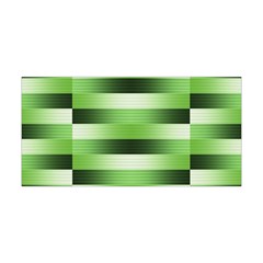 Pinstripes Green Shapes Shades Yoga Headband by Nexatart