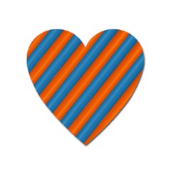 Diagonal Stripes Striped Lines Heart Magnet by Nexatart