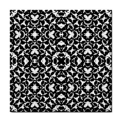 Black And White Geometric Pattern Tile Coasters by dflcprints