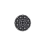 Black And White Geometric Pattern 1  Mini Magnets Front