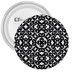 Black And White Geometric Pattern 3  Buttons by dflcprints