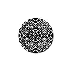 Black And White Geometric Pattern Golf Ball Marker by dflcprints