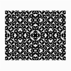 Black And White Geometric Pattern Small Glasses Cloth by dflcprints