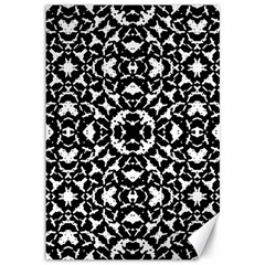 Black And White Geometric Pattern Canvas 12  X 18   by dflcprints