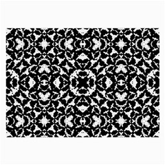 Black And White Geometric Pattern Large Glasses Cloth by dflcprints