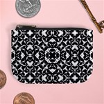 Black And White Geometric Pattern Mini Coin Purses Front