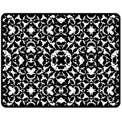 Black And White Geometric Pattern Double Sided Fleece Blanket (medium)  by dflcprints