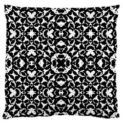 Black And White Geometric Pattern Large Flano Cushion Case (two Sides) by dflcprints