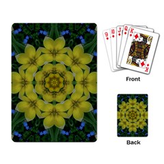 Fantasy Plumeria Decorative Real And Mandala Playing Card by pepitasart