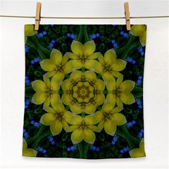 Fantasy Plumeria Decorative Real And Mandala Face Towel by pepitasart