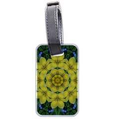 Fantasy Plumeria Decorative Real And Mandala Luggage Tags (two Sides) by pepitasart