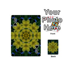 Fantasy Plumeria Decorative Real And Mandala Playing Cards 54 (mini)  by pepitasart