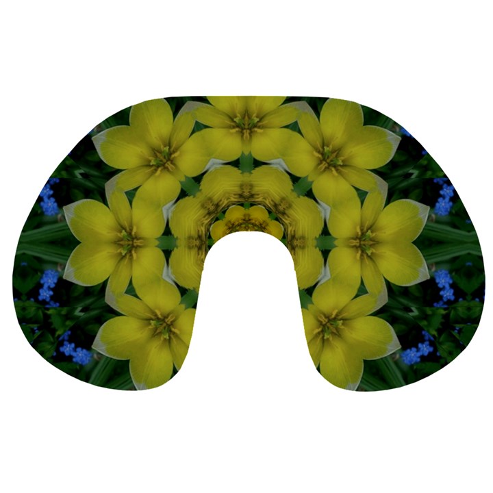 Fantasy Plumeria Decorative Real And Mandala Travel Neck Pillows