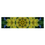 Fantasy Plumeria Decorative Real And Mandala Satin Scarf (Oblong) Front