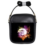 Awesome Eagle With Flowers Girls Sling Bags Front