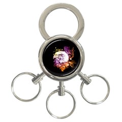 Awesome Eagle With Flowers 3-ring Key Chains by FantasyWorld7