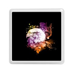 Awesome Eagle With Flowers Memory Card Reader (square)  by FantasyWorld7