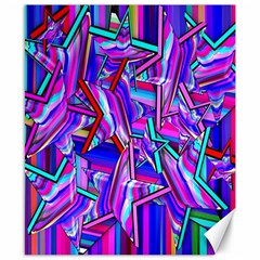 Stars Beveled 3d Abstract Stripes Canvas 8  X 10  by Nexatart