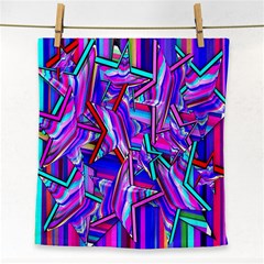 Stars Beveled 3d Abstract Stripes Face Towel by Nexatart