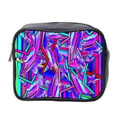 Stars Beveled 3d Abstract Stripes Mini Toiletries Bag 2-side by Nexatart