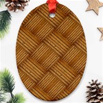 Wood Texture Background Oak Ornament (Oval) Front