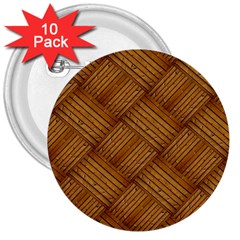 Wood Texture Background Oak 3  Buttons (10 Pack)  by Nexatart