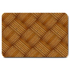 Wood Texture Background Oak Large Doormat  by Nexatart