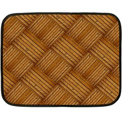 Wood Texture Background Oak Fleece Blanket (mini) by Nexatart