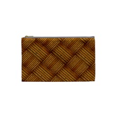 Wood Texture Background Oak Cosmetic Bag (small)  by Nexatart