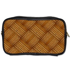 Wood Texture Background Oak Toiletries Bags by Nexatart