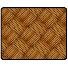 Wood Texture Background Oak Fleece Blanket (medium)  by Nexatart