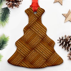 Wood Texture Background Oak Ornament (christmas Tree)  by Nexatart