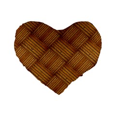 Wood Texture Background Oak Standard 16  Premium Heart Shape Cushions by Nexatart