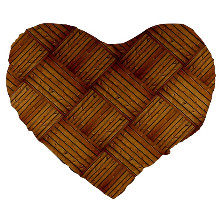 Wood Texture Background Oak Large 19  Premium Heart Shape Cushions