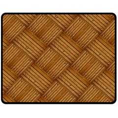 Wood Texture Background Oak Double Sided Fleece Blanket (medium)  by Nexatart