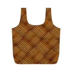 Wood Texture Background Oak Full Print Recycle Bags (m)  by Nexatart