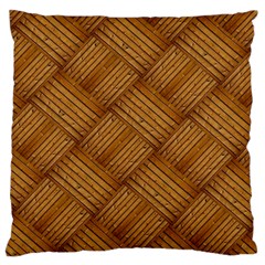 Wood Texture Background Oak Large Flano Cushion Case (two Sides) by Nexatart