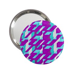 Fabric Textile Texture Purple Aqua 2 25  Handbag Mirrors by Nexatart